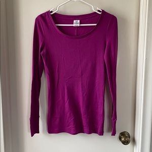 Long sleeve waffle knit